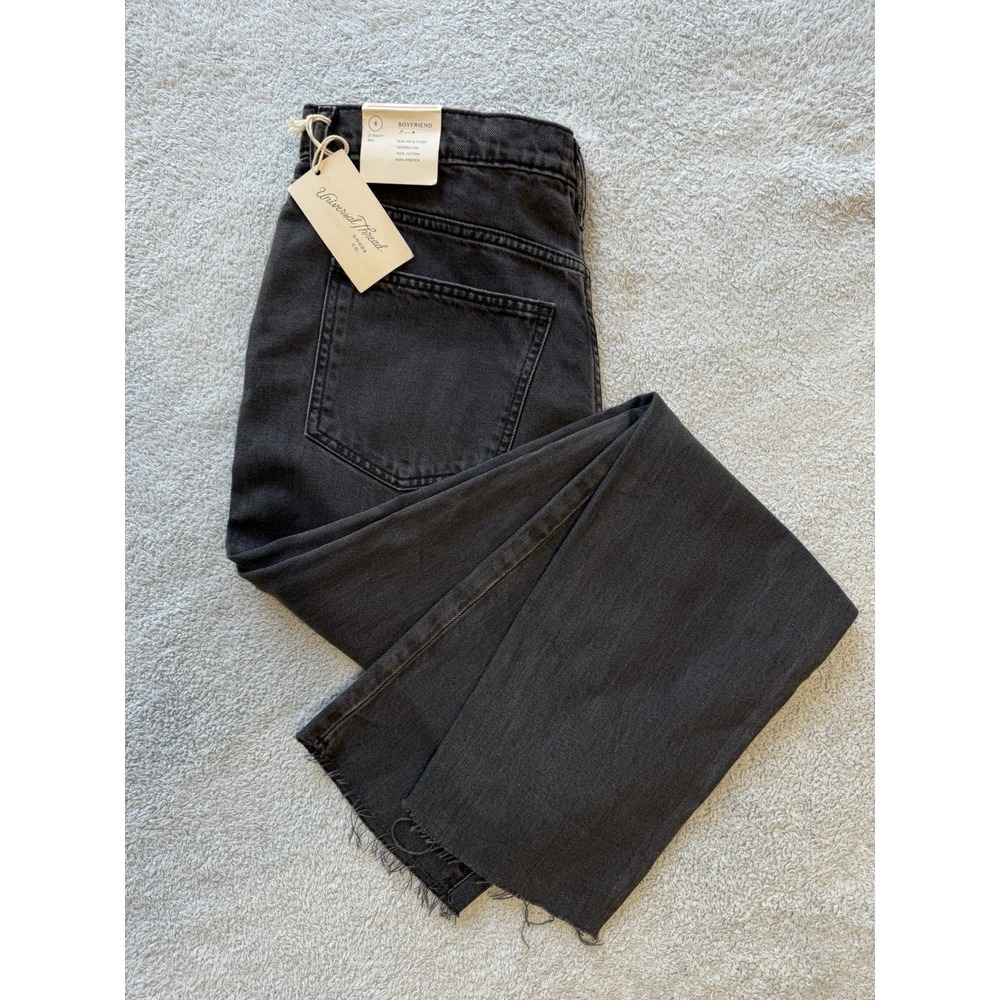 Universal Thread‎ Womens Denim Jean Slim Hip Tapered Leg Black Womens Size 4/27